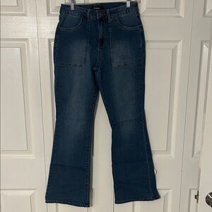 d. jeans Dark Blue Flare Women's Jeans Sz 8